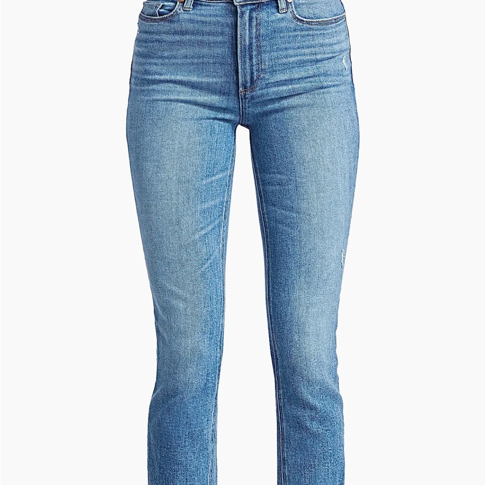 PAIGE Cindy High-Rise Distress Ankle Jeans